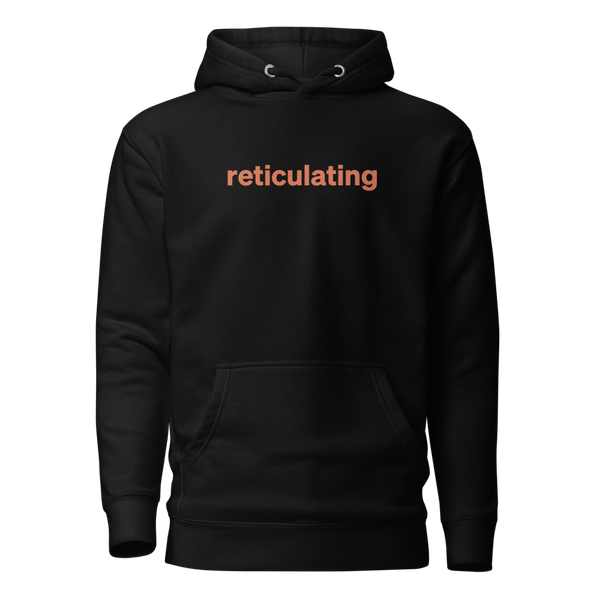 Reticulating Pullover Hoodie - Black